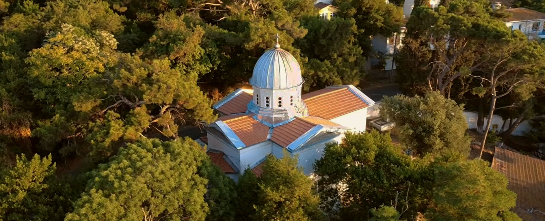 Aerial view of Aya Yorgi Karipi Monastery taken by a drone